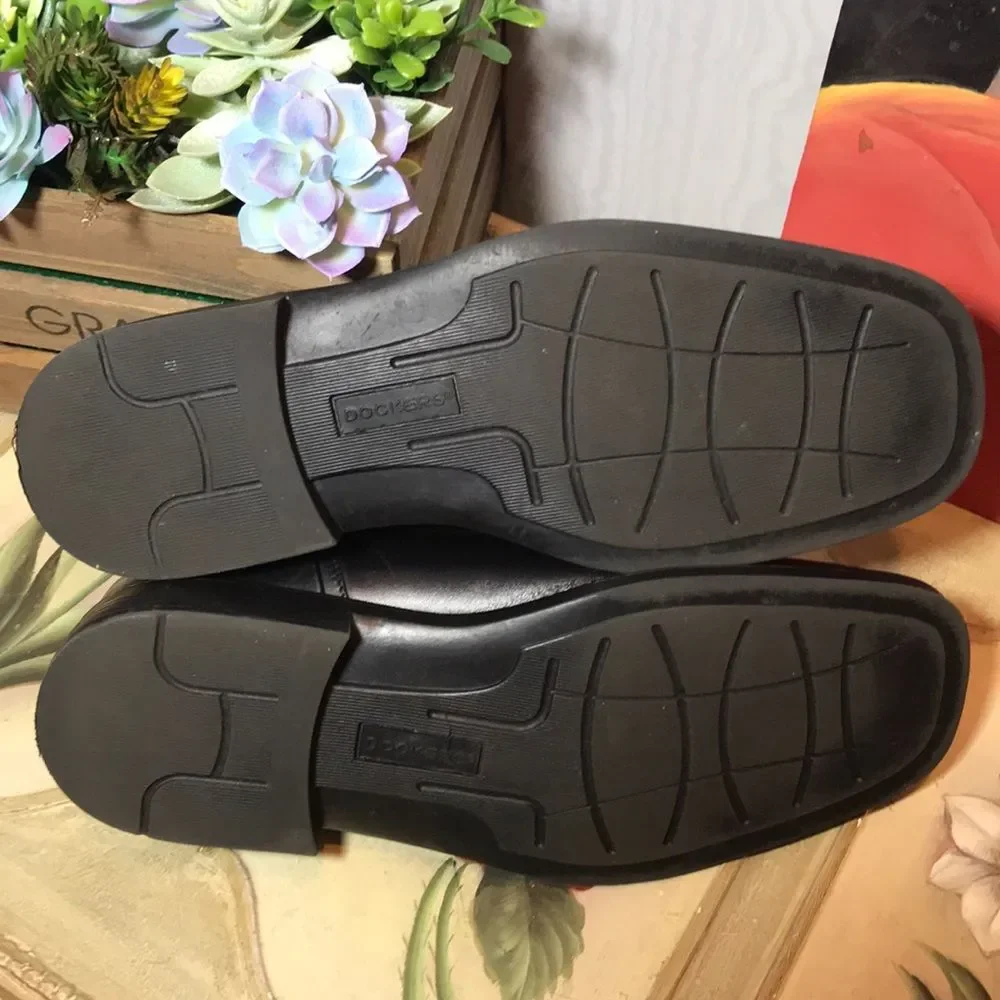 Dockers Leather Pro-Style All-Motion Comfort Shoes Black Sz 11